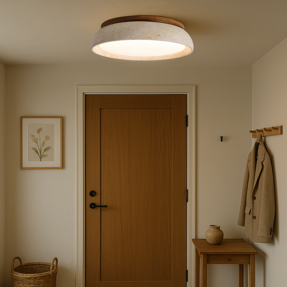 Lumeon | Classic Travertine-Style Ceiling Light for Sophisticated Spaces
