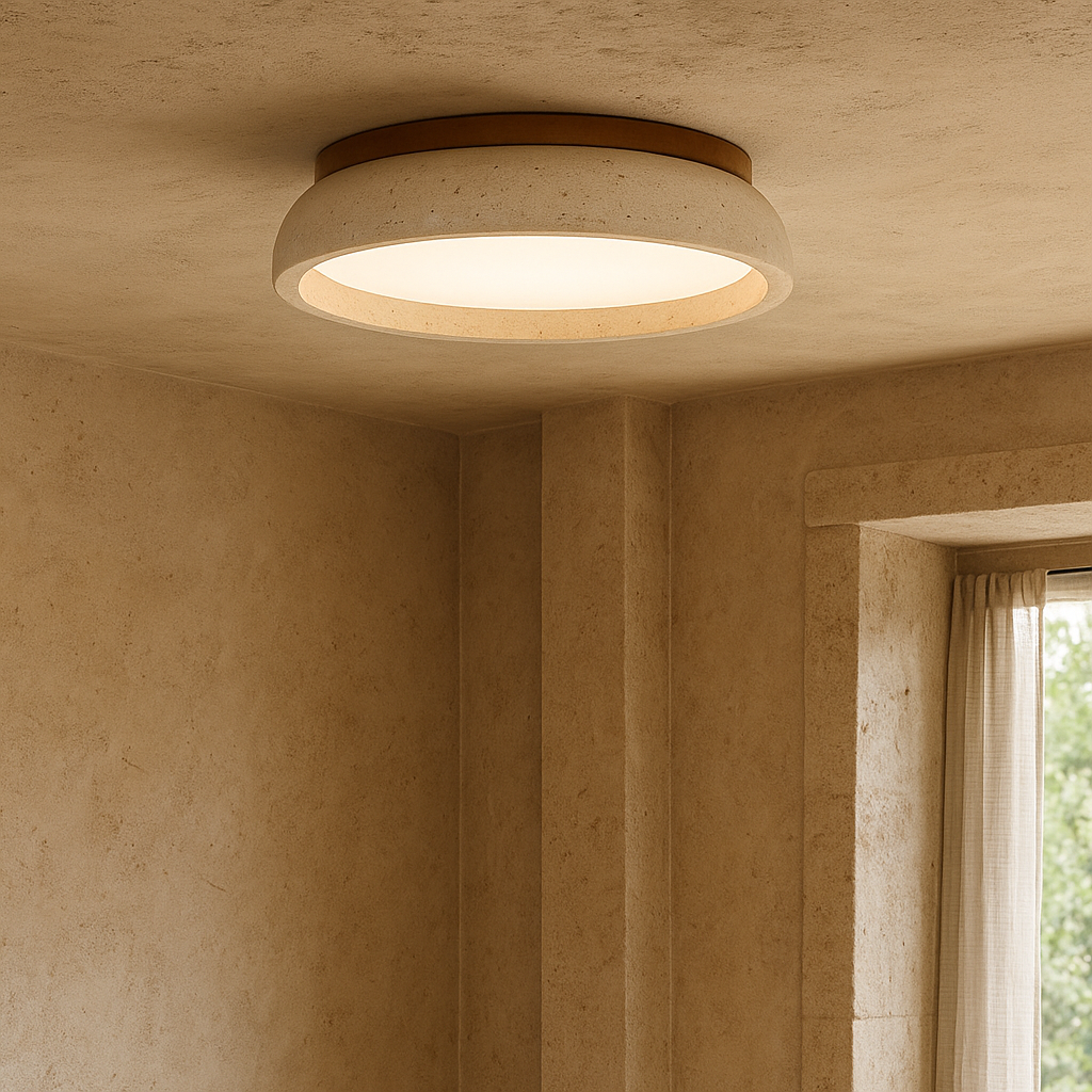 Lumeon | Classic Travertine-Style Ceiling Light for Sophisticated Spaces
