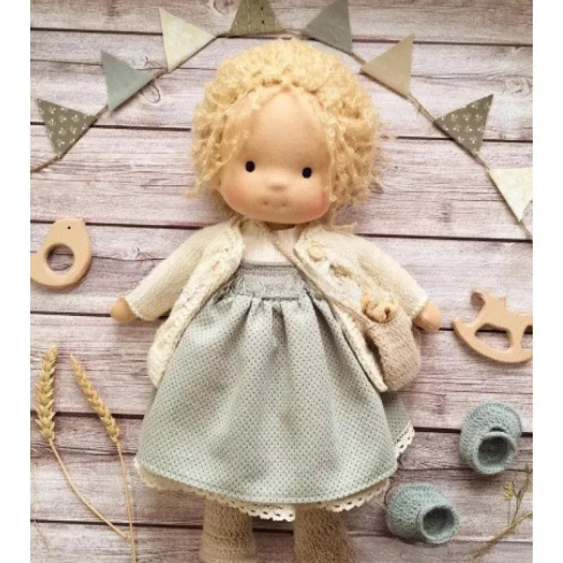 Luna | Waldorf Handmade Plush Doll – Soft Cotton Toy with Fabric Box — Cute & Cozy — For Children’s Birthday & Daily Imaginative Play