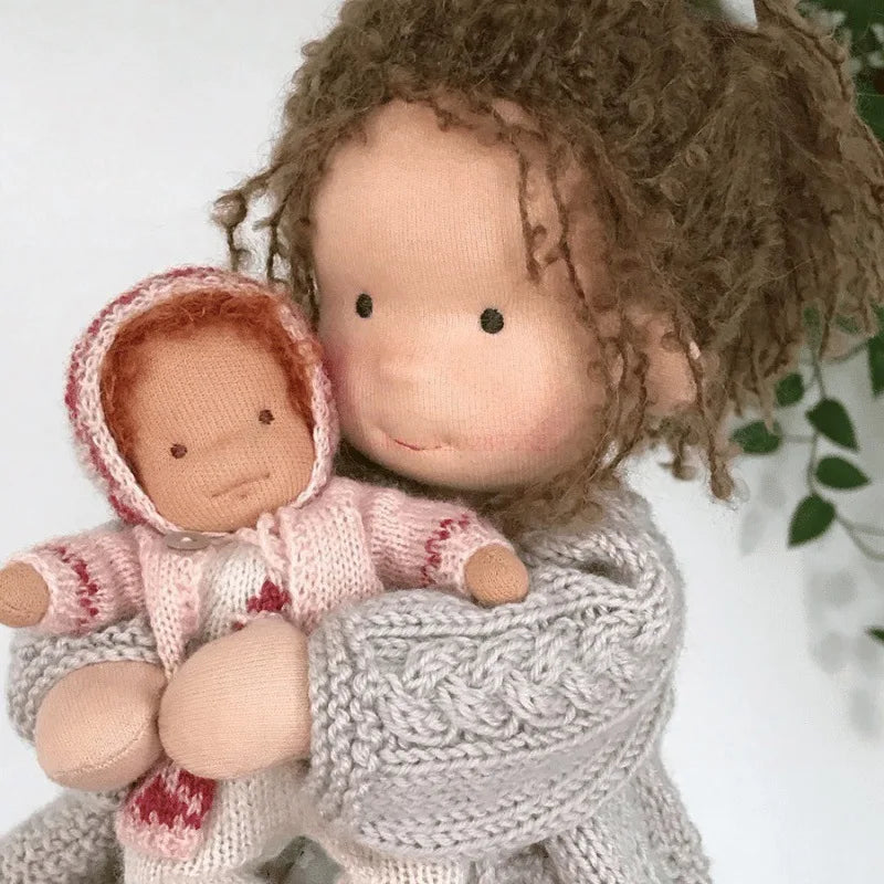 Luna | Waldorf Handmade Plush Doll – Soft Cotton Toy with Fabric Box — Cute & Cozy — For Children’s Birthday & Daily Imaginative Play