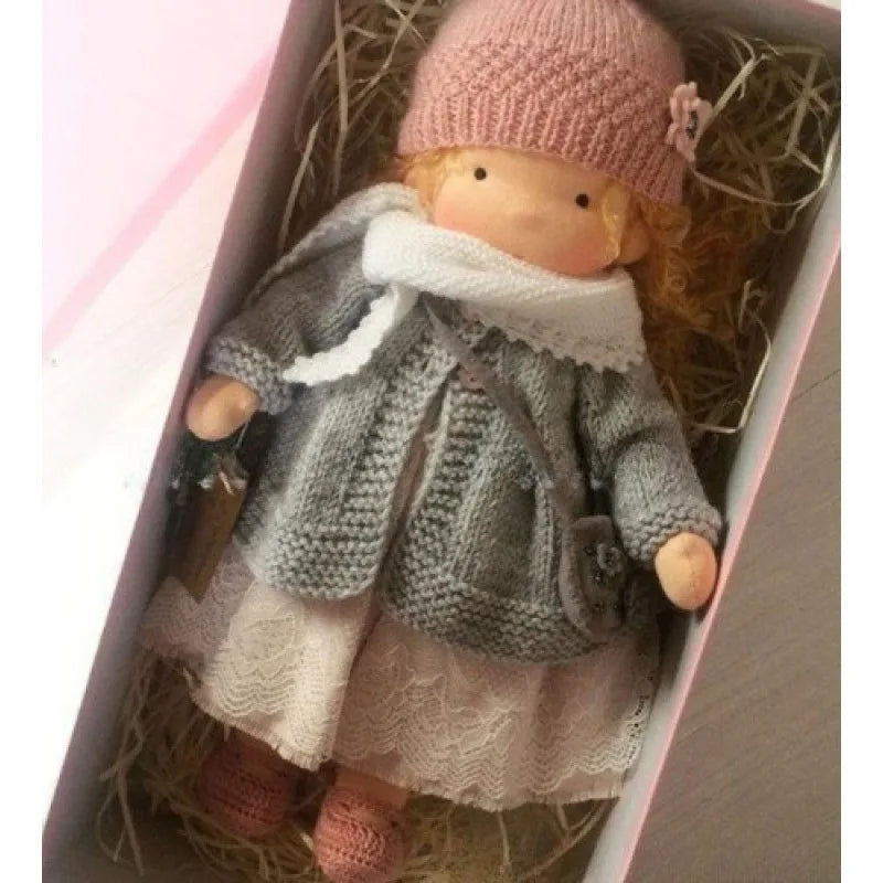 Luna | Waldorf Handmade Plush Doll – Soft Cotton Toy with Fabric Box — Cute & Cozy — For Children’s Birthday & Daily Imaginative Play