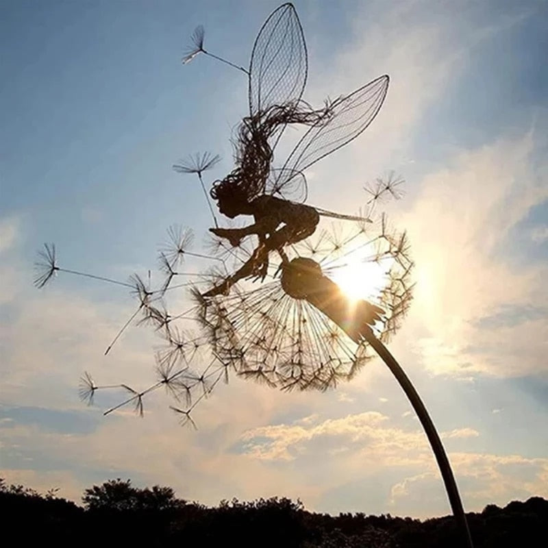 Heaven | Metal Fairy Garden Sculpture — Weather-Resistant Outdoor Art for Magical Garden Decoration