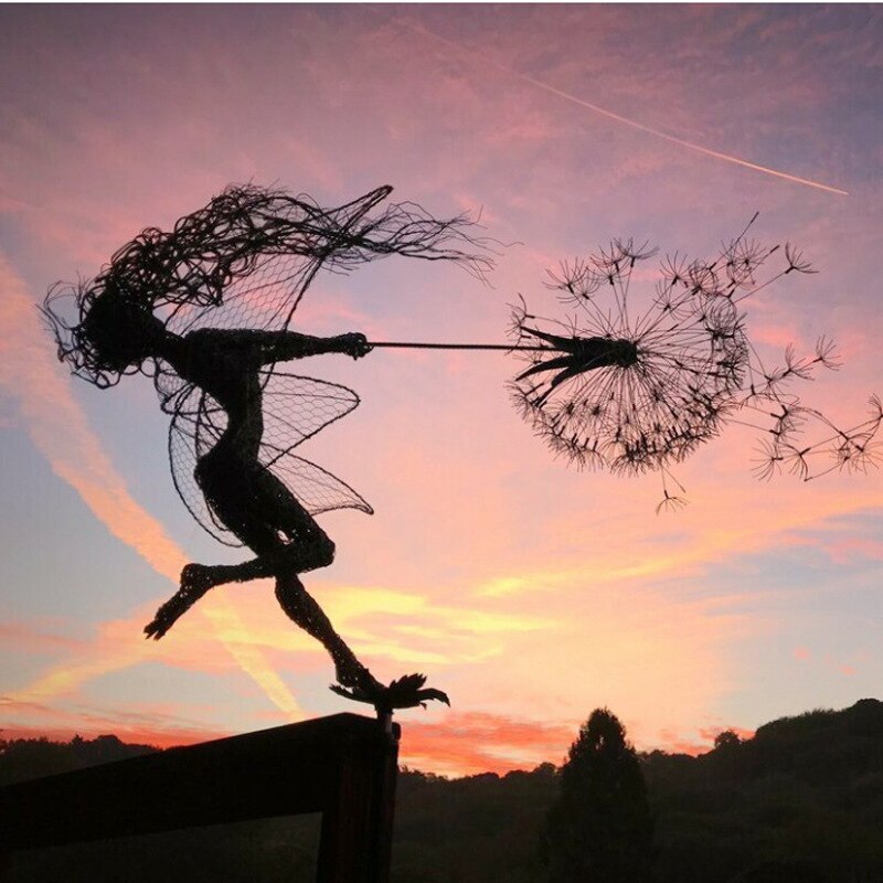 Heaven | Metal Fairy Garden Sculpture — Weather-Resistant Outdoor Art for Magical Garden Decoration
