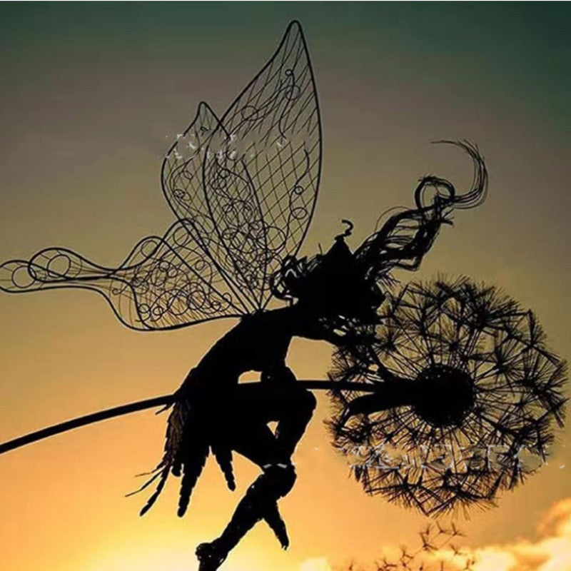 Heaven | Metal Fairy Garden Sculpture — Weather-Resistant Outdoor Art for Magical Garden Decoration