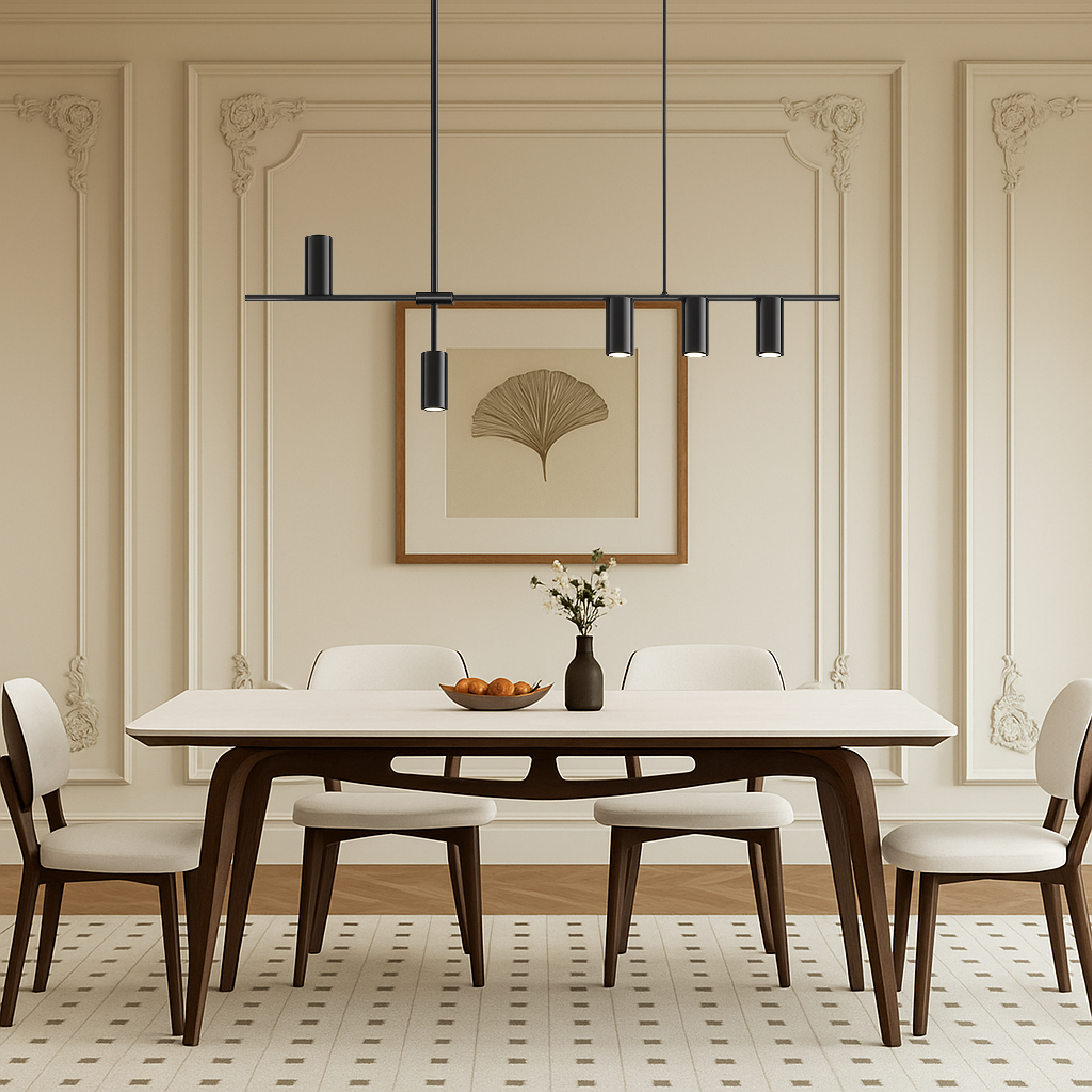 MonoGlow | Modern Black Pendant Light for Kitchen