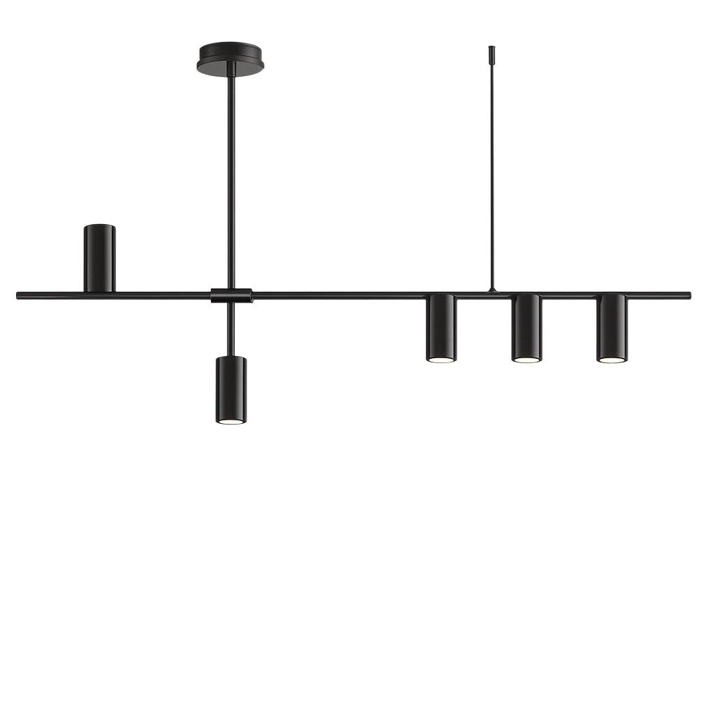 MonoGlow | Modern Black Pendant Light for Kitchen