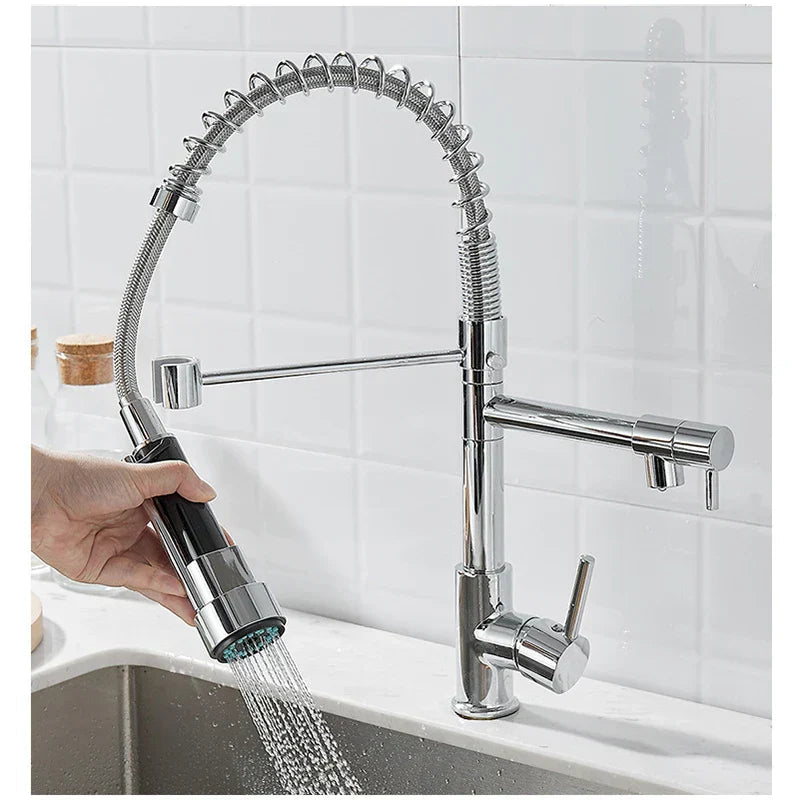 Modern Two-Way Faucet Connector | Compact Dual Outlet Tap for Versatile Use