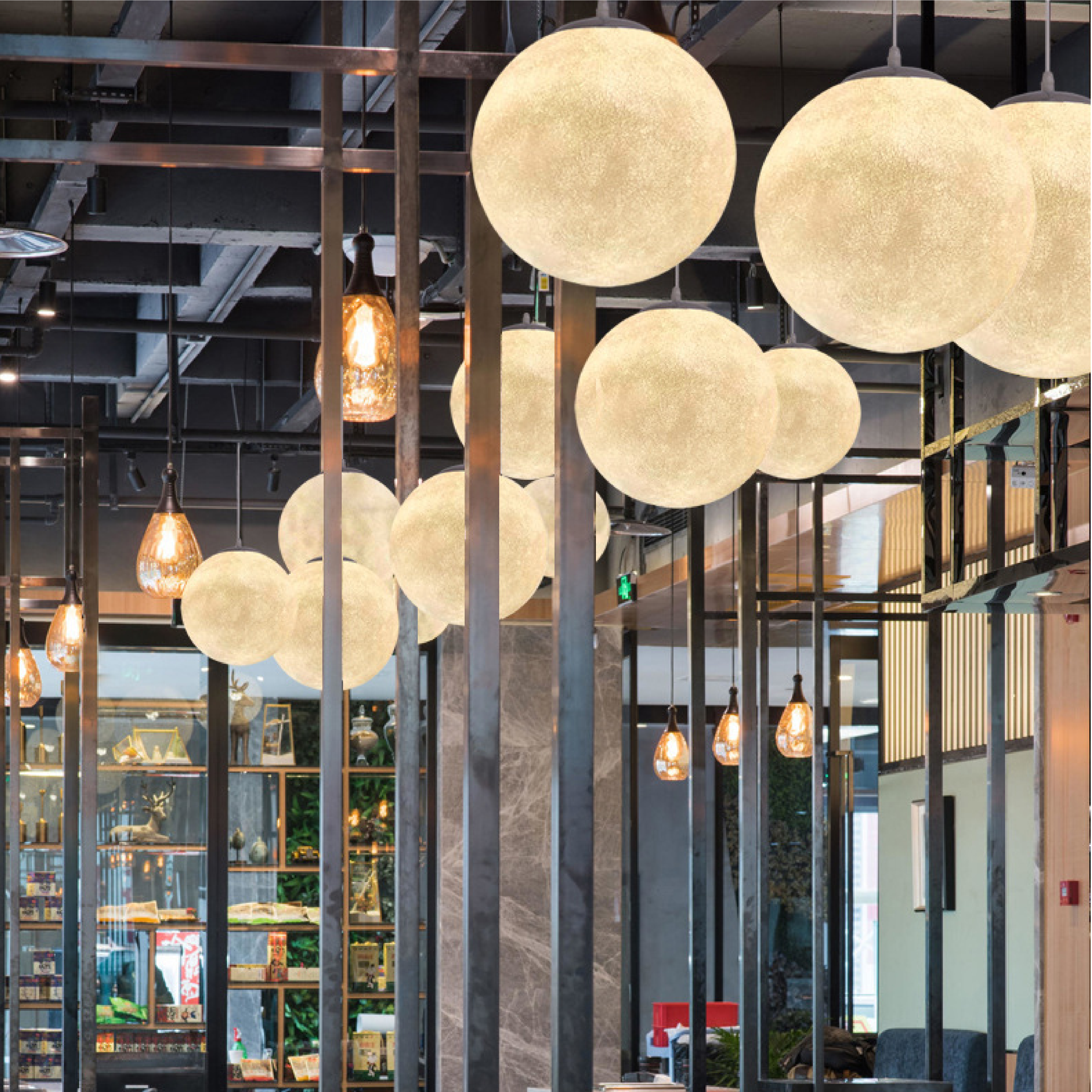 Auralis | Nostalgic Moon Pattern Hanging Lamp