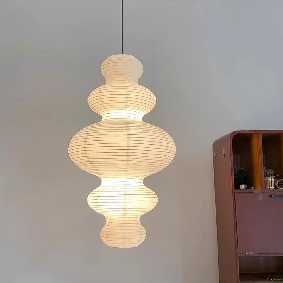 Lumory | Multi-layered Rice Paper Pendant Lamp for Minimalist Elegance