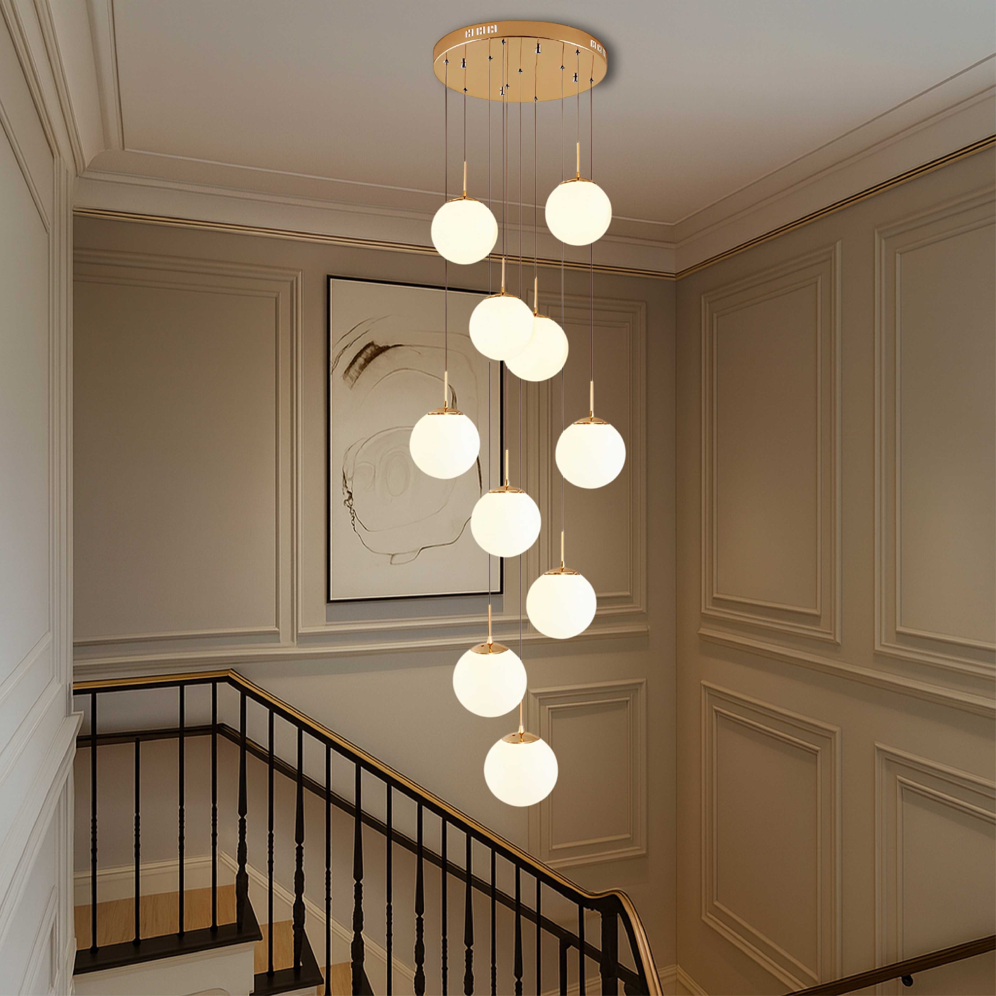 Steellan | Scandinavian Staircase Chandelier