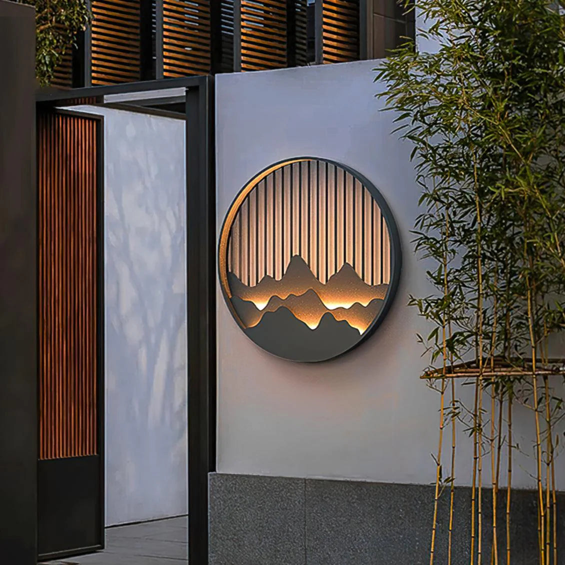 Novalith | Artistic Mountain Outdoor Wall Lamp for Modern Exteriors