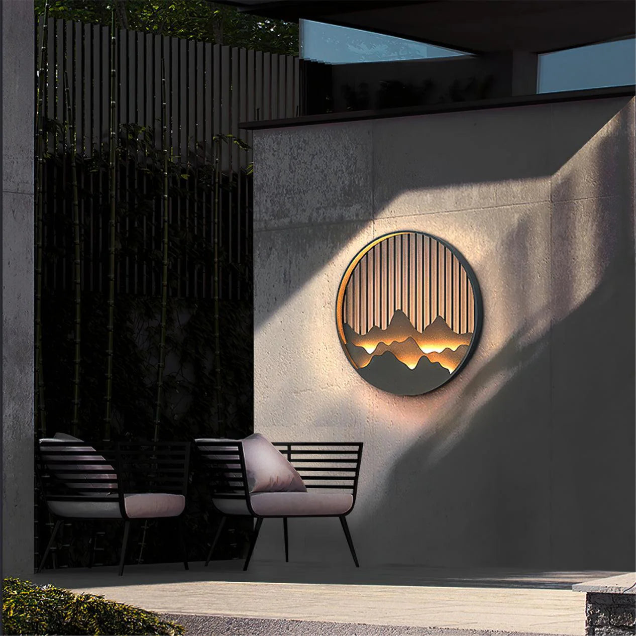 Novalith | Artistic Mountain Outdoor Wall Lamp for Modern Exteriors