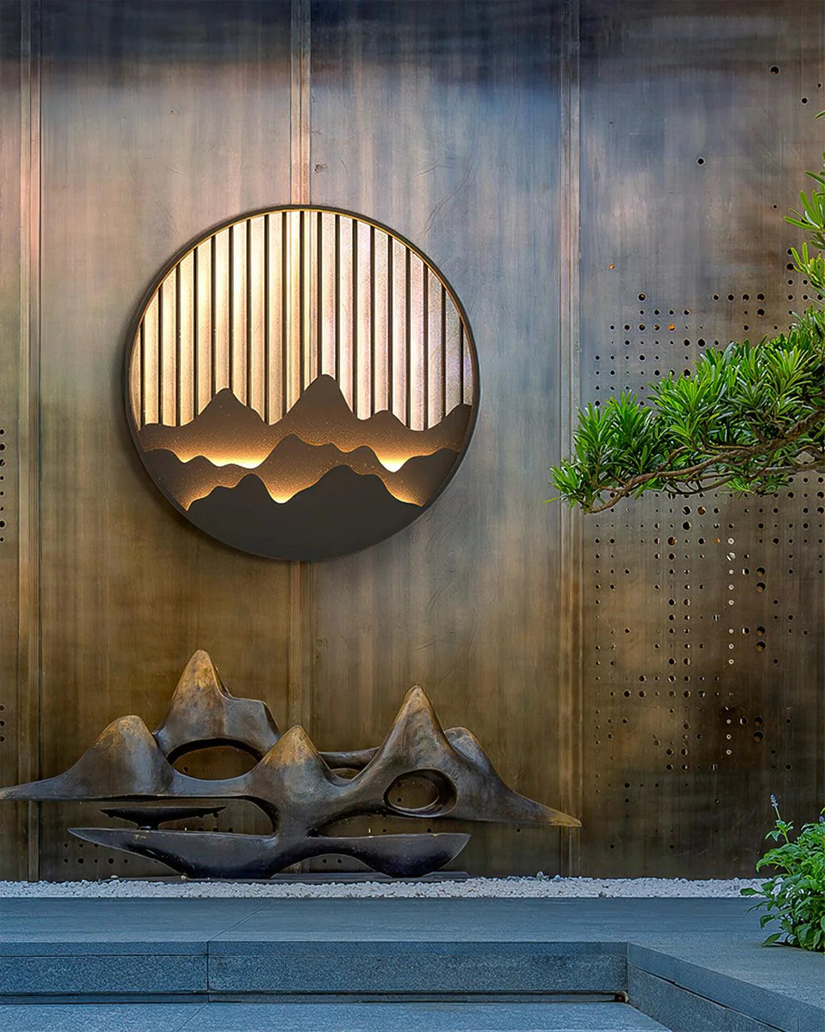 Novalith | Artistic Mountain Outdoor Wall Lamp for Modern Exteriors