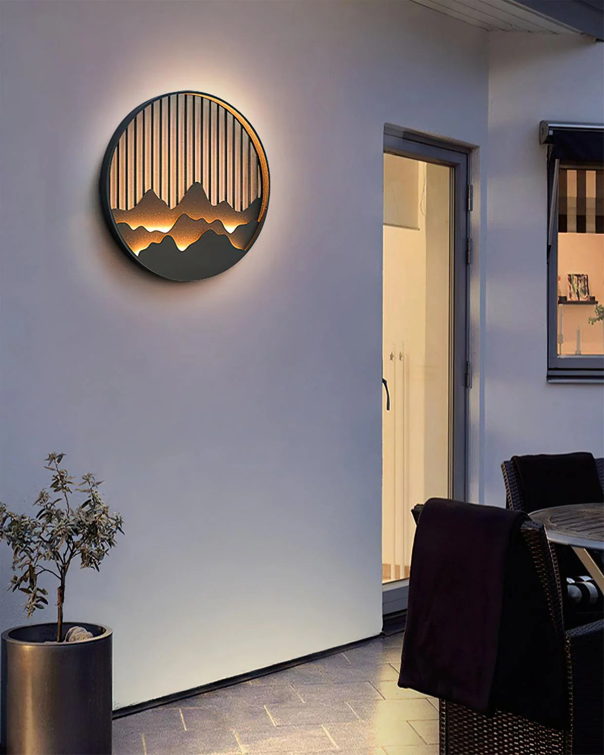 Novalith | Artistic Mountain Outdoor Wall Lamp for Modern Exteriors