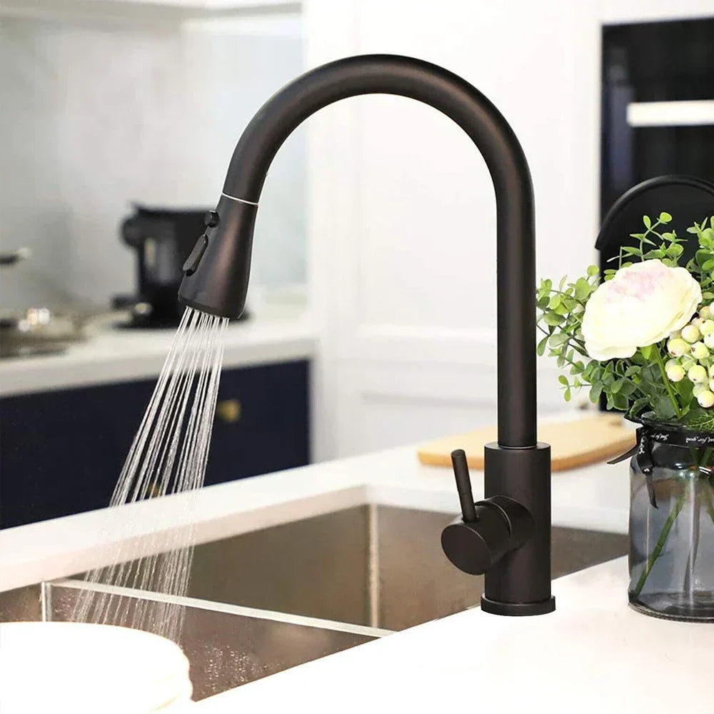 ObsidianFlow | Convenient Pull-Down Kitchen Tap