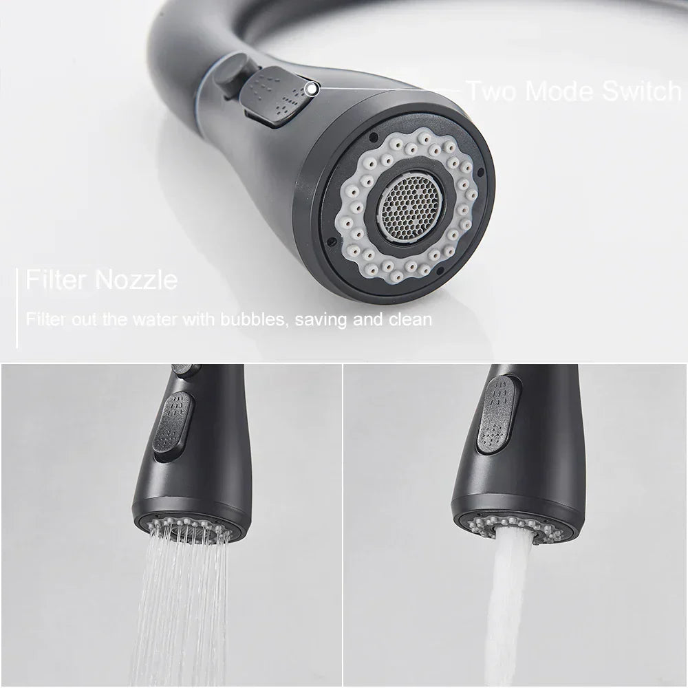 ObsidianFlow | Convenient Pull-Down Kitchen Tap