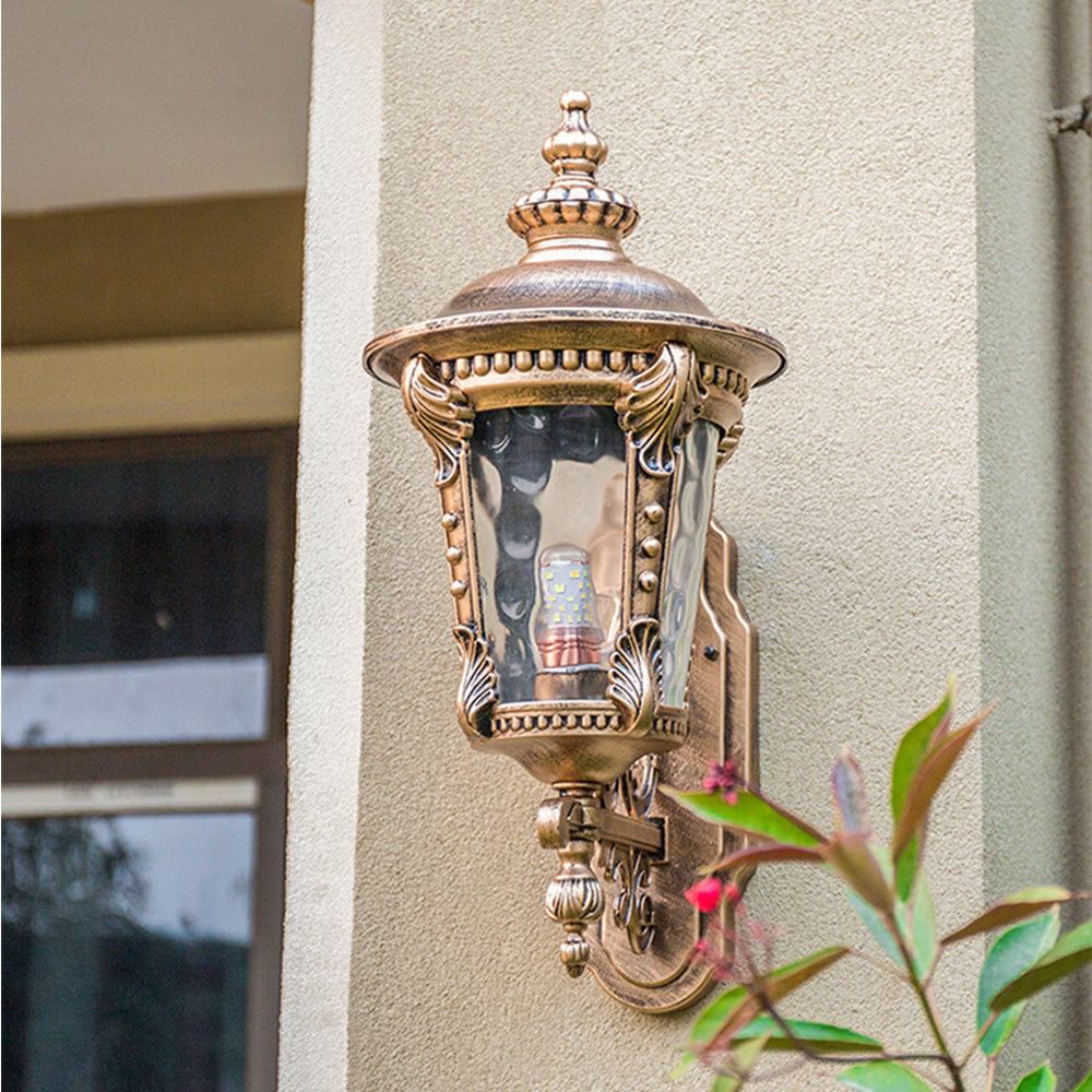 Lysora | Outdoor Vintage Glass Wall Lantern Light