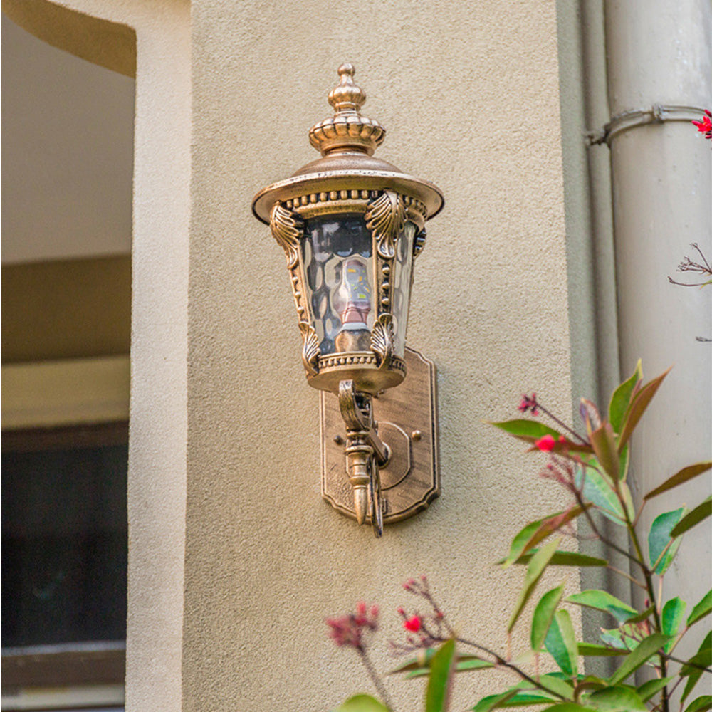 Lysora | Outdoor Vintage Glass Wall Lantern Light