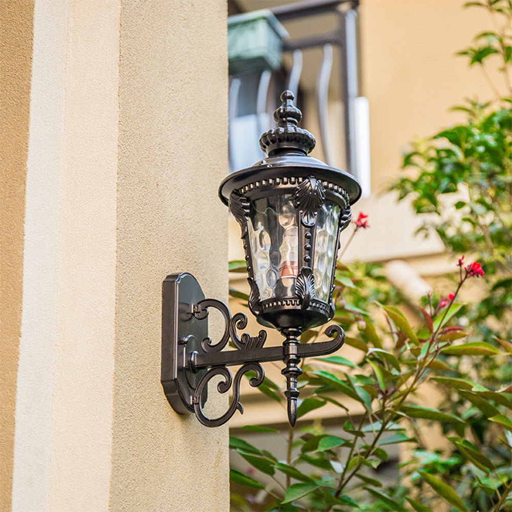 Lysora | Outdoor Vintage Glass Wall Lantern Light