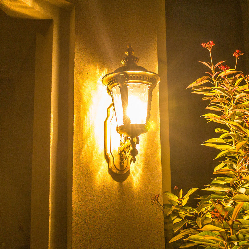 Lysora | Outdoor Vintage Glass Wall Lantern Light
