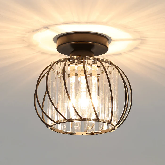 Eclipza | Modern Pendant Light Black Glass Globe Ceiling Fixture