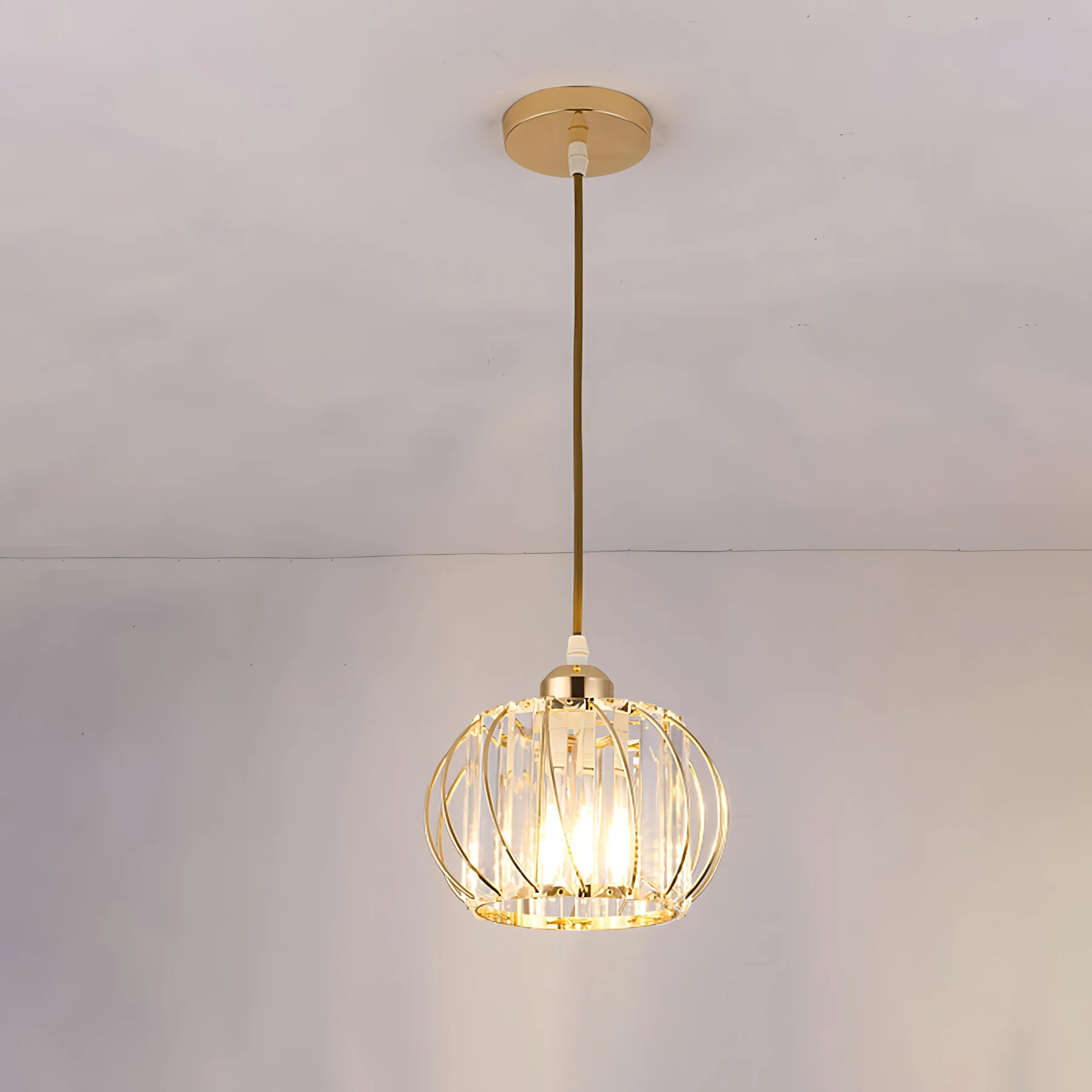 Eclipza | Modern Pendant Light Black Glass Globe Ceiling Fixture
