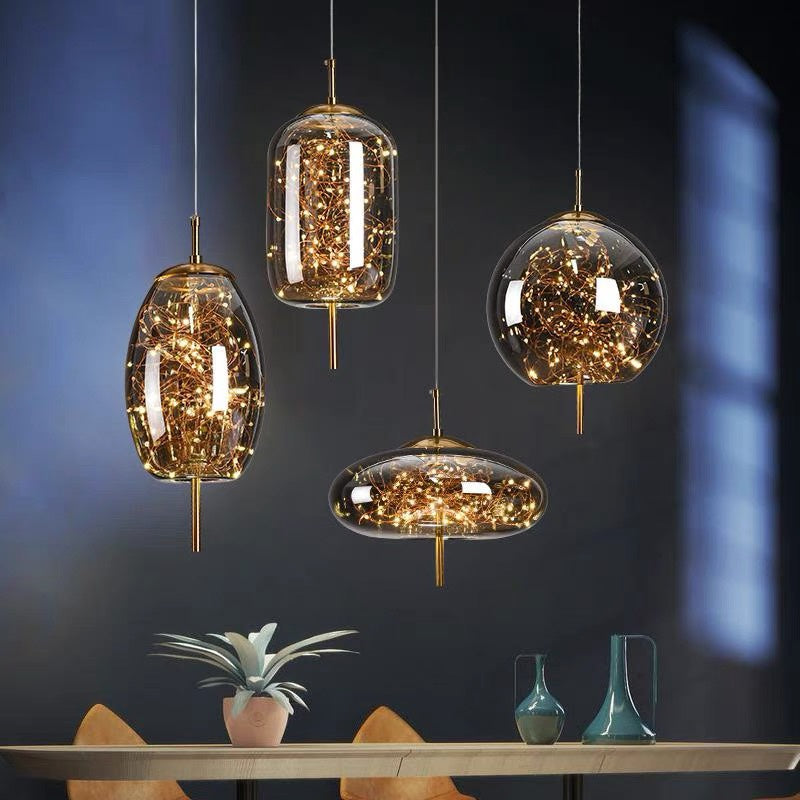 Lumary | Elegant Pendant Light Glass Modern LED Ceiling Lamp