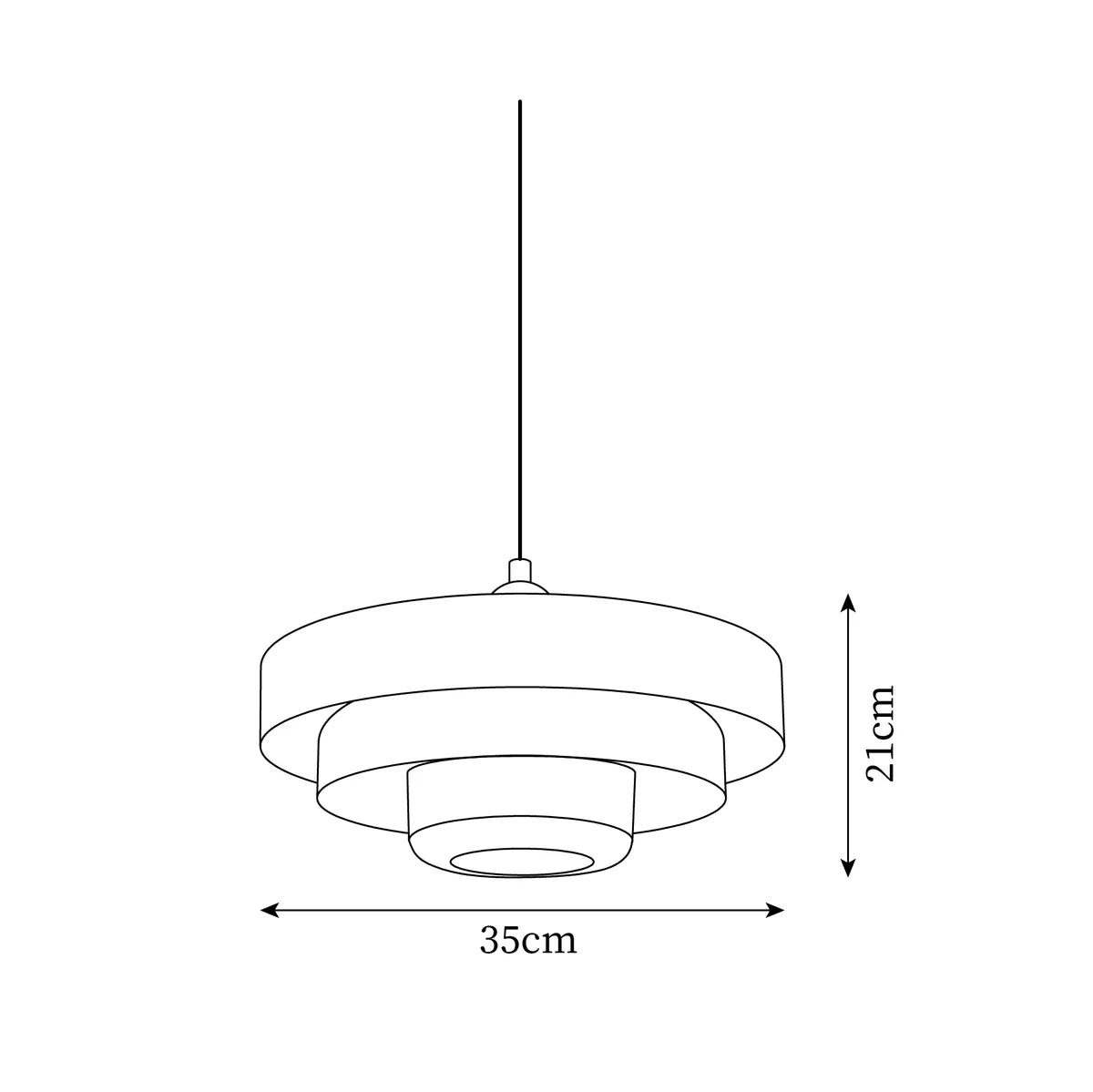 Virella | Elegant Pendant Light Mid-Century Orange Metal Fixture