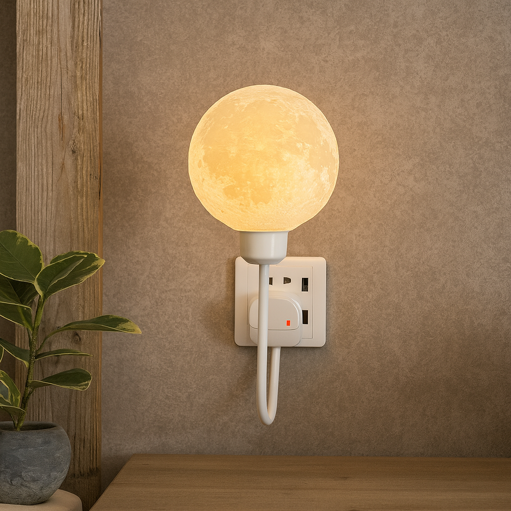 StoneGlow | Plug-in Moon Wall Lamp
