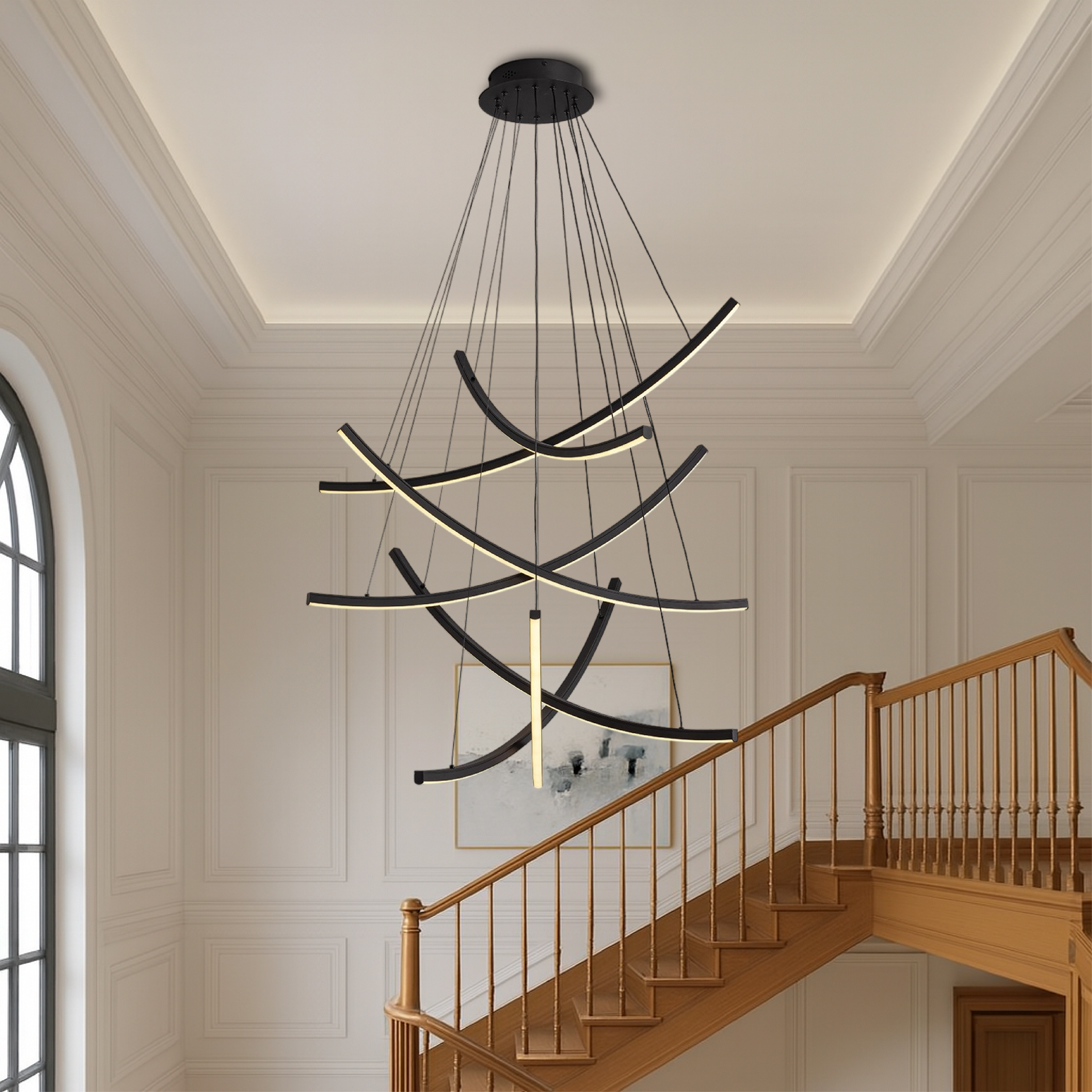 Fonden | Rella Scandinavian Staircase Chandelier