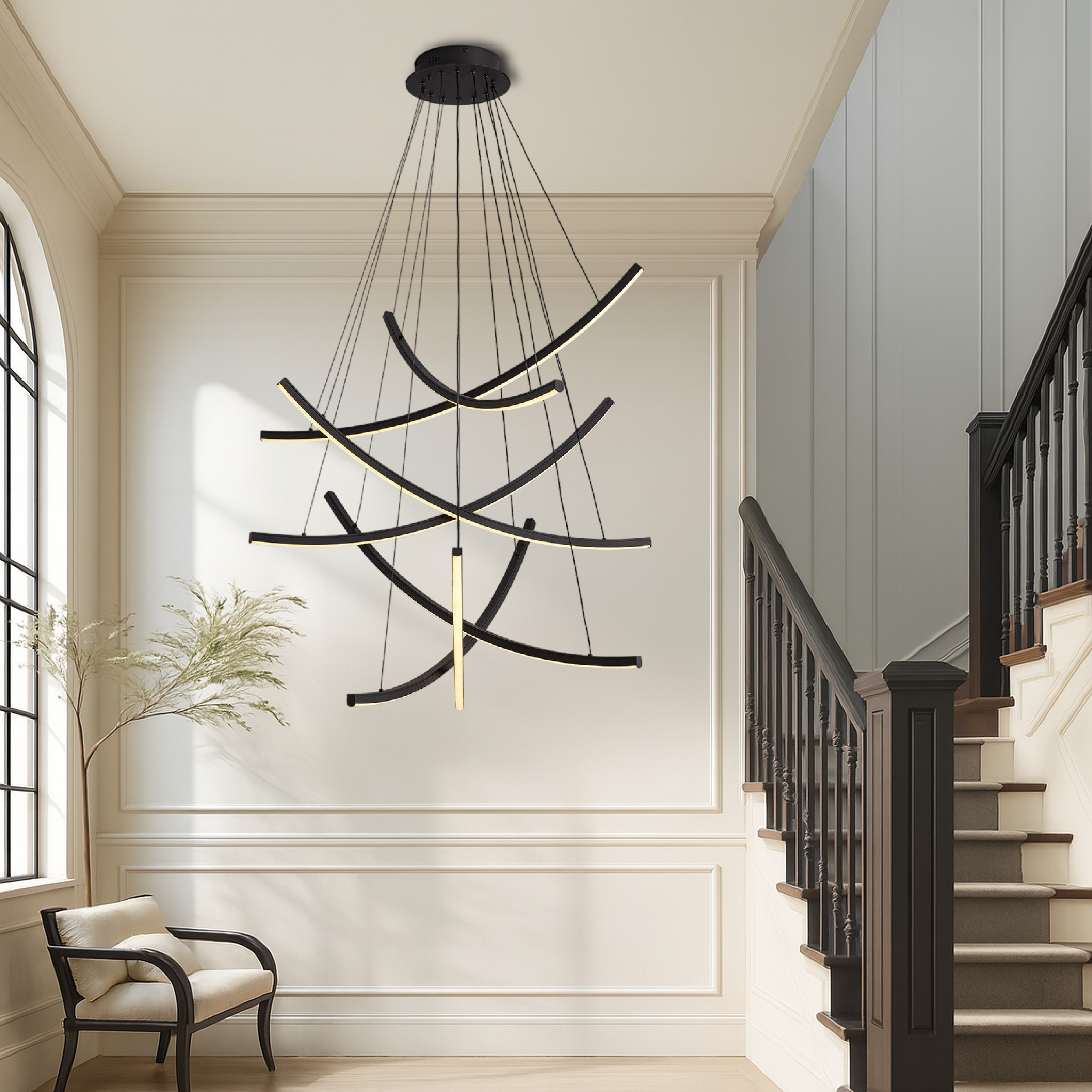 Fonden | Rella Scandinavian Staircase Chandelier