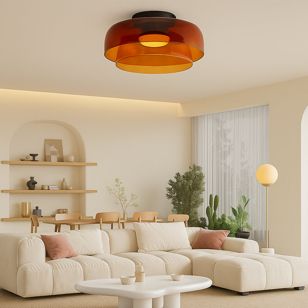 Brilora | Modern Scandinavian Bauhaus Glass Layered Pendant Lamp