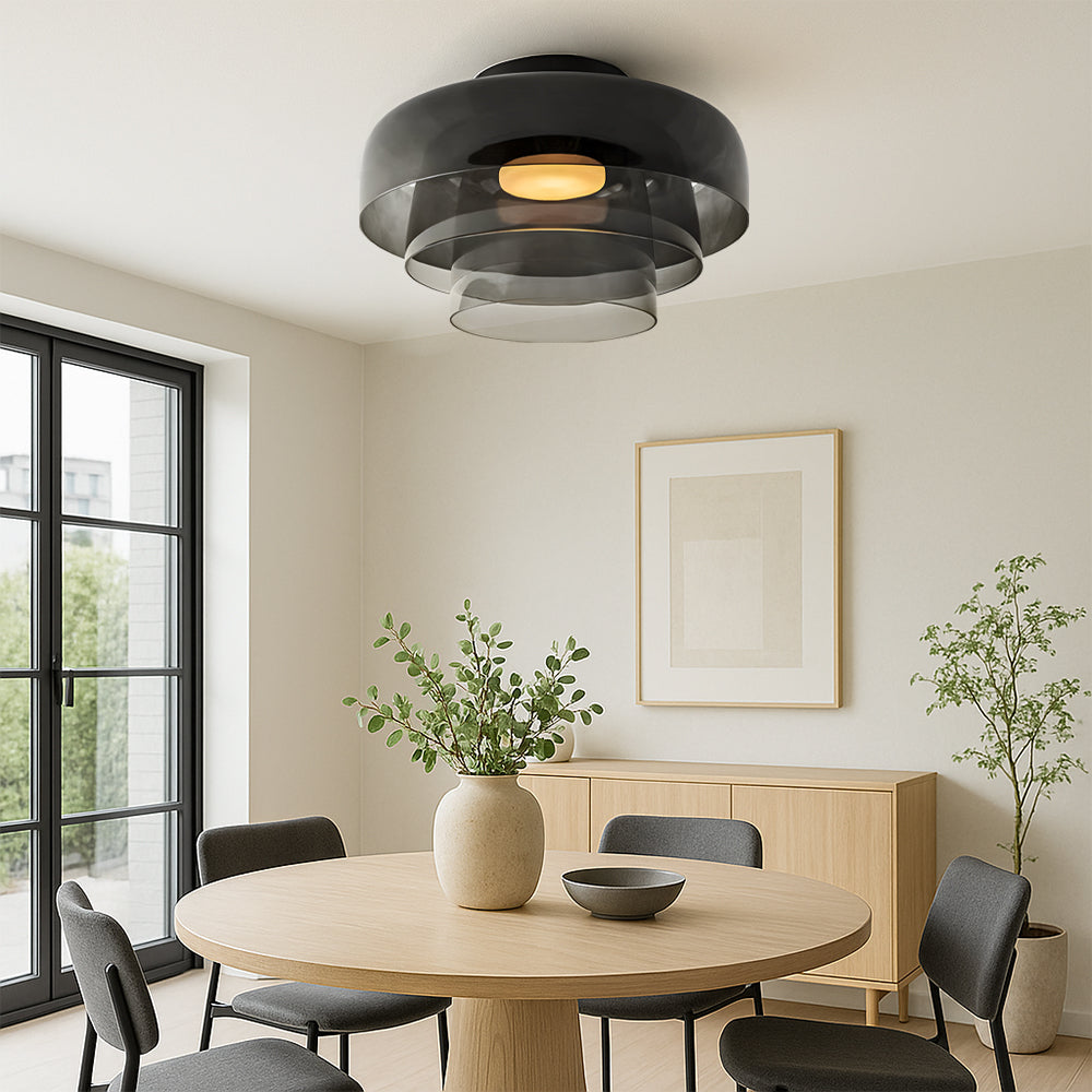 Brilora | Modern Scandinavian Bauhaus Glass Layered Pendant Lamp