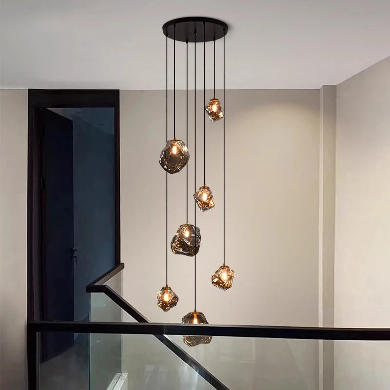 Aurifera | Scandinavian Villa Staircase Chandelier