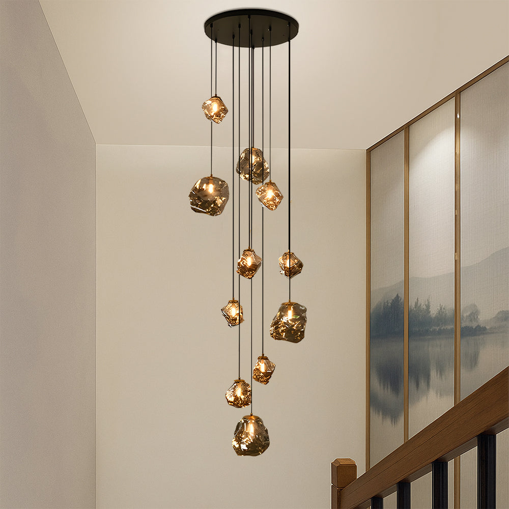 Aurifera | Scandinavian Villa Staircase Chandelier