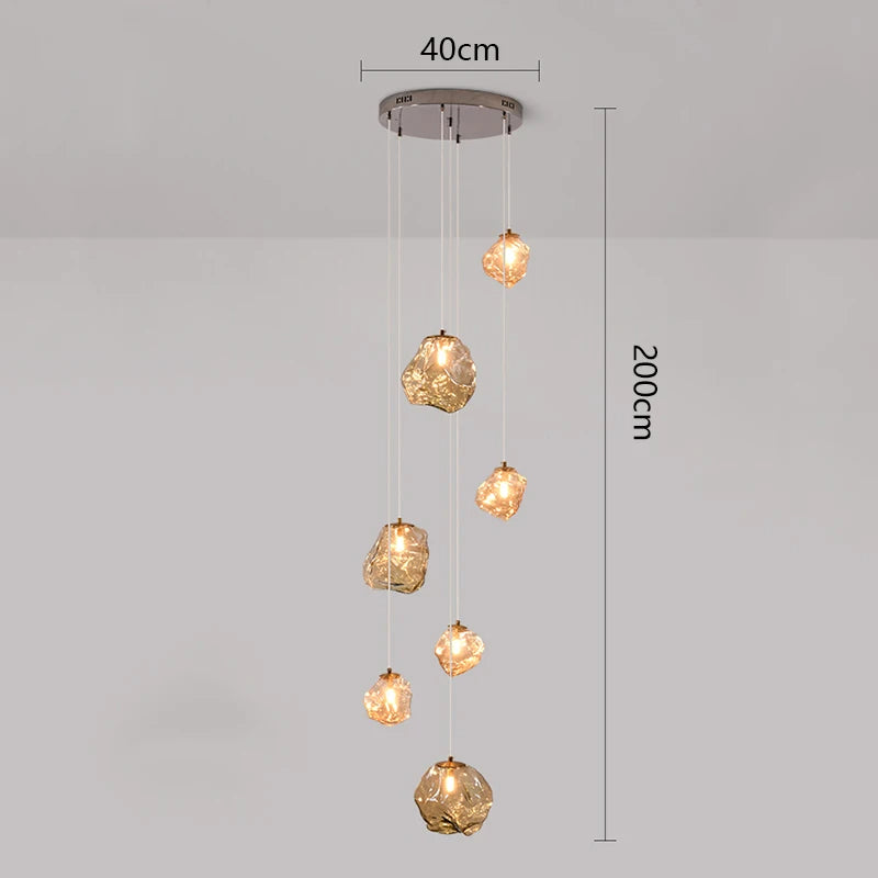 Aurifera | Scandinavian Villa Staircase Chandelier
