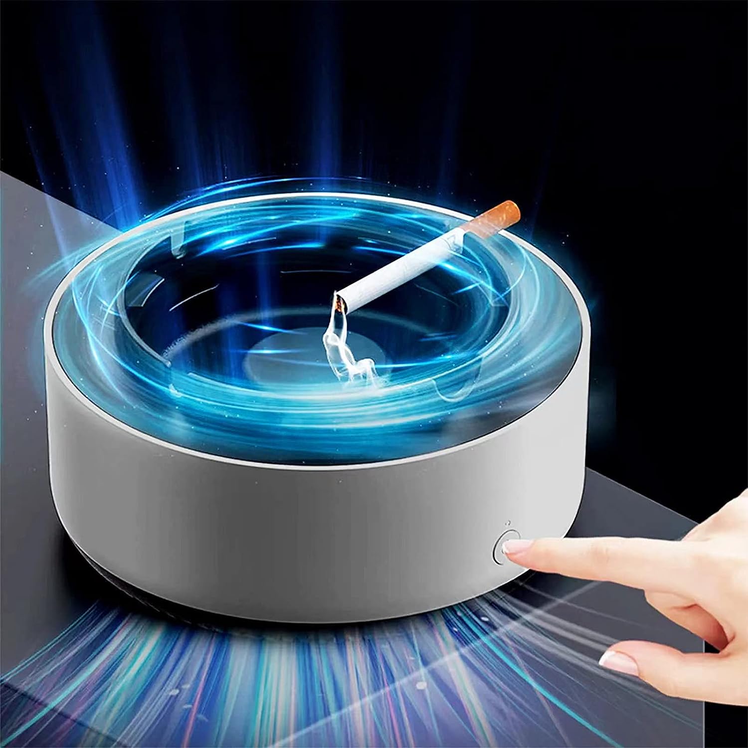 Smoke Removal Air Purifier Ashtray with Advanced Filtration System | Stylish Indoor Odor Eliminator for Clean Air