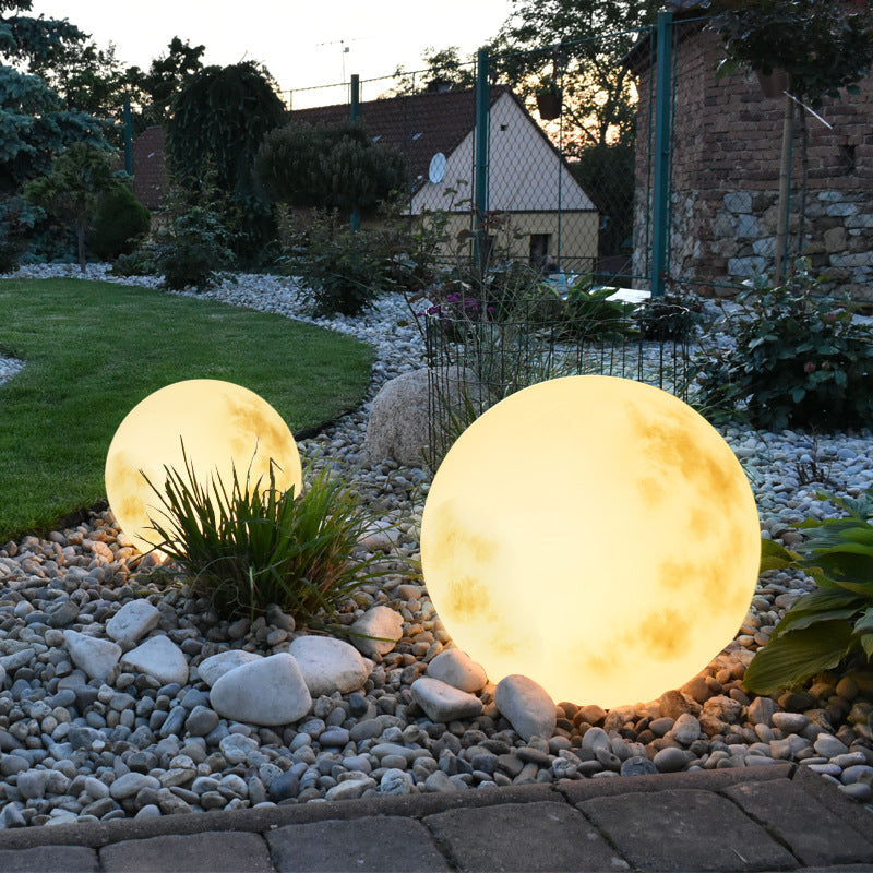 Solvyn | Spherical Solar Garden Moon Lamp for Outdoor Ambience