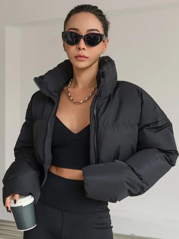 Sophia | Chic Lightweight Black Puffer Jacket for Women
