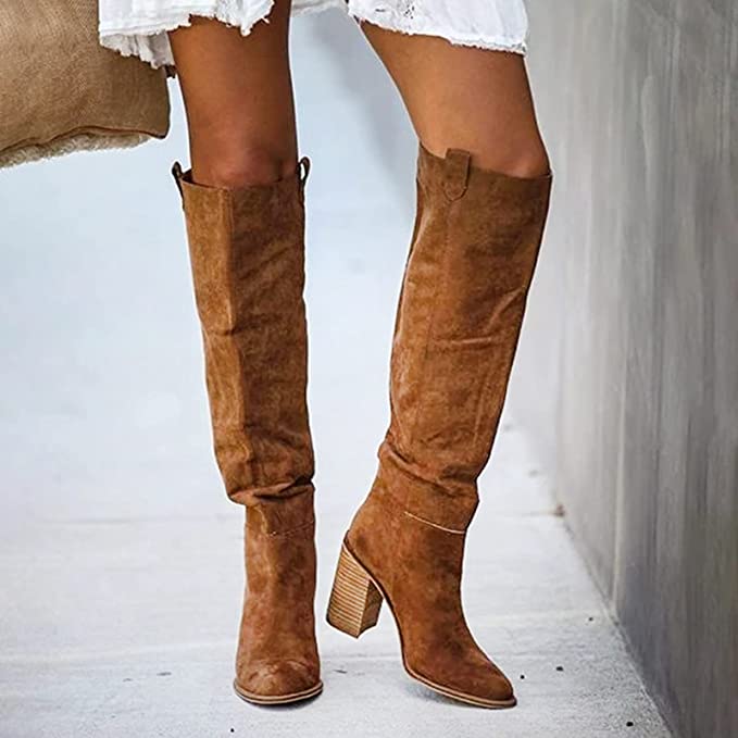Sophie | Urban Chic Gray Block Heel Women's Boots