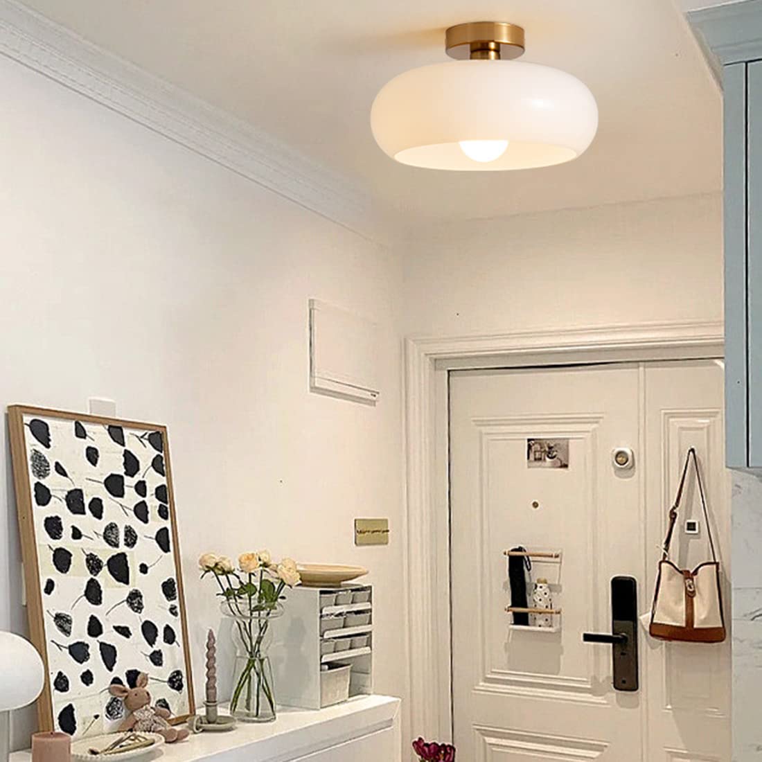 Ambion | Modern Vintage Round Glass Ceiling Light Fixture