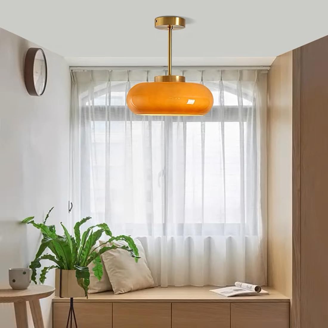 Ambion | Modern Vintage Round Glass Ceiling Light Fixture