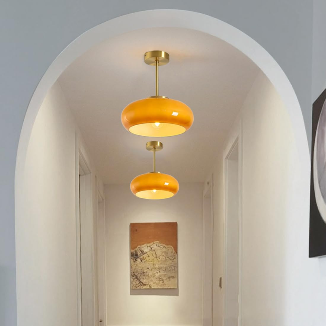 Ambion | Modern Vintage Round Glass Ceiling Light Fixture