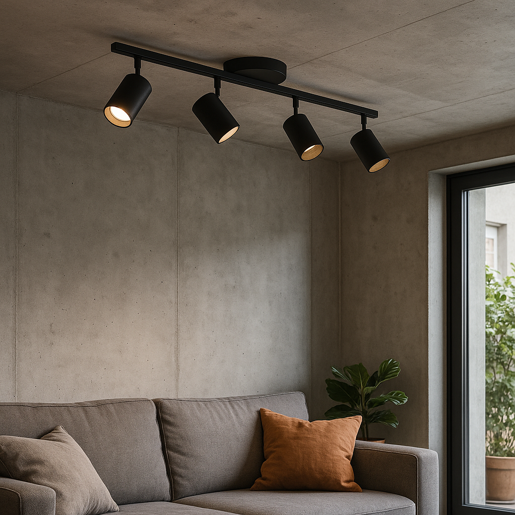 Vionne | Sleek Modern Ceiling Lamp with 4 Adjustable Heads