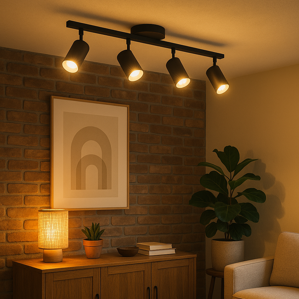 Vionne | Sleek Modern Ceiling Lamp with 4 Adjustable Heads