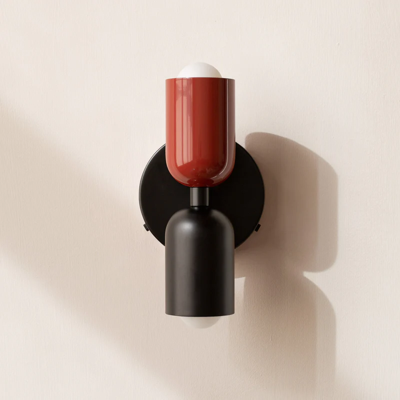 Eviora | Wall Light Dual Glass Sconce Fixture with Modern Touch