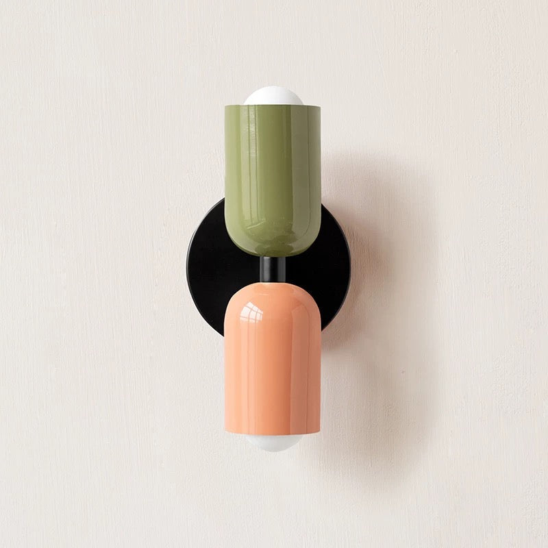 Eviora | Wall Light Dual Glass Sconce Fixture with Modern Touch