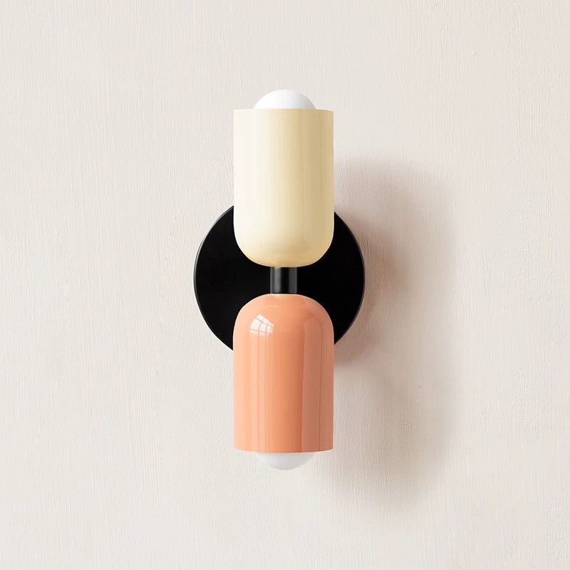 Eviora | Wall Light Dual Glass Sconce Fixture with Modern Touch