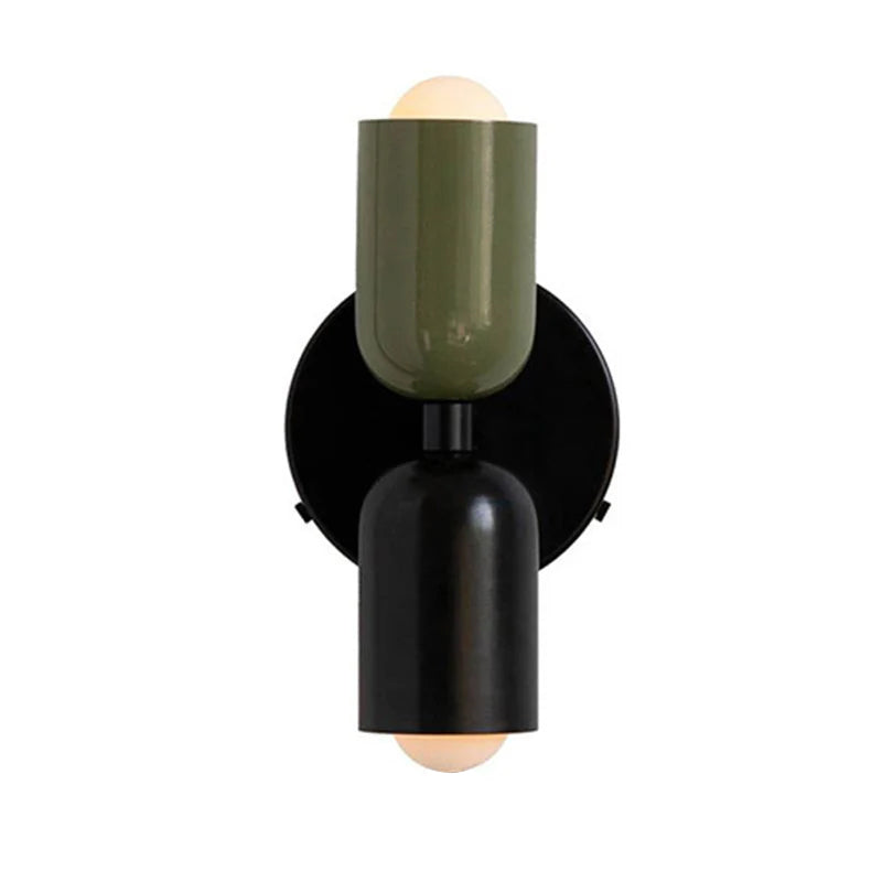 Eviora | Wall Light Dual Glass Sconce Fixture with Modern Touch