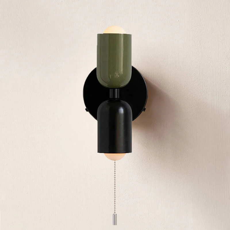Eviora | Wall Light Dual Glass Sconce Fixture with Modern Touch